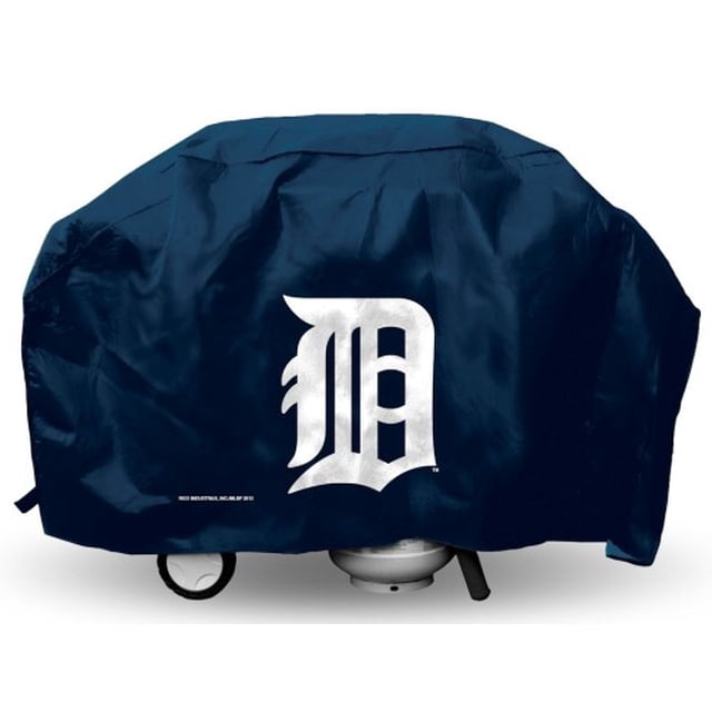 Detroit Tigers Housse de Gril Économique en Vinyle Robuste avec un design Multicolore Mettant en Vedette le logo des Detroit Tigers. Convient aux Grils jusqu'à 68 Pouces de Large, 35 Pouces de Haut et 21 Pouces de Profondeur. Comprend une Fermeture velcro à Crochets et Boucles pour un Ajustement Sécuritaire. Idéal pour les Passionnés de fan gear de la MLB.