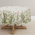 thumbnail image 2 of Spring Summer Tablecloth 60x60 Inch Round, Wild Flowers Floral Table Cover for Party Picnic Dinner Decor, 2 of 6