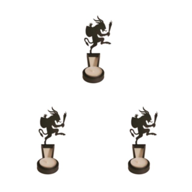 QualitChoice Stainless Steel Wide Application Candle Holders For Versatile Halloween Decoration Durability B 3Set