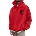 thumbnail image 1 of LUOGENLI Chandails à Capuche à Fermeture Éclair pour Hommes Hommes Automne et Hiver Mode Décontractée à Manches Longues Chandail de Sport à Capuche pour Hommes Chandails à Capuche à Fermeture Éclair Graphique Rouge Taille TTG, 1 of 8