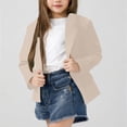 thumbnail image 2 of Dagugfen Blazer for Girls Button Front Long Sleeve Lapel Suit Loose Casual Formal Blazer 5-14 Years, 2 of 5