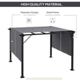 thumbnail image 4 of Outsunny 10' x 10' Retractable Pergola Canopy for Backyard, Garden, Grey, 4 of 10