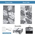 thumbnail image 2 of Waterproof Reversible Outdoor Rug 8x10ft – Modern Grey Patio Carpet – Durable Plastic Straw Mat, Collapsible, Washable, Storage Bag – Gray, USA, 2 of 8