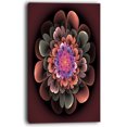 thumbnail image 2 of Perfect Fractal Flower in Dark Brown - Floral Canvas Art Print, 2 of 3
