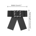 thumbnail image 2 of Unique Bargains Broche Carrée en Strass avec Nœud pour Femmes Couleur Unie Rétro Chic Noir, 2 of 4