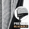thumbnail image 4 of Curtainking Rideaux Occultants 100 %, Rideaux de 96 Pouces de Long, Rideaux de Chambre à Oeillets Imprimés Isolés Thermiquement, 2 Panneaux, Gris, 4 of 9