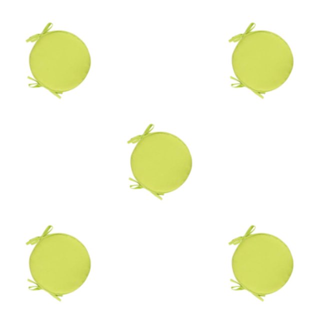 relayinert 1/2/3/5 Confort et Durabilité des Chaises Coussin Rond Doux et Confortable Jaune Vif 5 Pcs