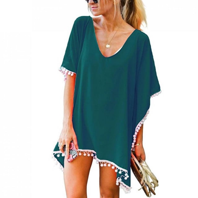 Pisexur Paréos en Crochet Chiffon à Franges pour Femmes, Cache-Maillot de Bain/bikini de Plage