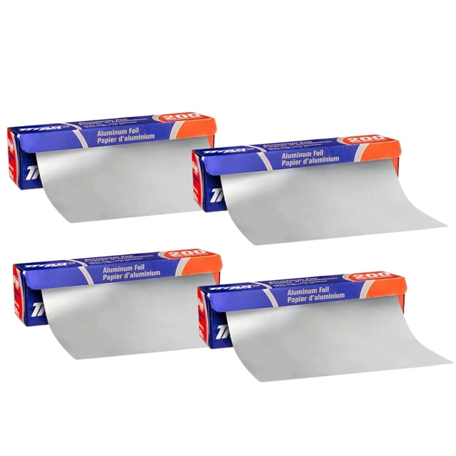 Titan Aluminum Rouleau de Papier Aluminium - 30 cm à - 200 m, Cuisson Robuste (4/paquets)