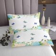 thumbnail image 3 of YST Kids Spring King Coverlet Set Chic Butterfly Quilt Set, Wild Dragonfly Bedspread Set Blue Pink Hydrangea Floral Bedding Set, Ultra Soft Bed Quilt Colorful Flower Girls Room Decor, 3 of 3