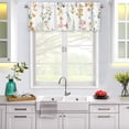 thumbnail image 4 of Birdeem Valances for Windows, Bathroom Curtains Window, Short Floral Small Window Valance Curtains for Bathroom Kitchen Cafes Thermal Insulating Tier Curtains 52X18Inch Colorful Flowers Leaves Plants, 4 of 6