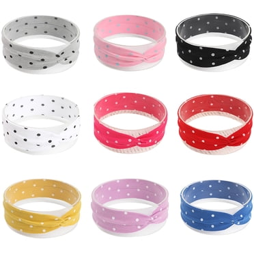 Langgg Baby Girl Kids Elastic Hair Hoops Headbands Dot toddler head band Pattern Headpiece Hair Band Headwear Photo Props