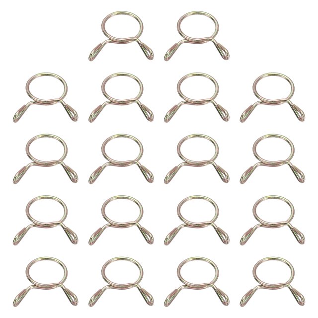 Uxcell Fuel Line Hose Clips, 18Pack 11.5mm Zinc Plated 65Mn Steel Tubing Spring Clamps