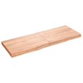 thumbnail image 1 of vidaXL Table Top Light Brown 140x50x(2-6) cm Treated Solid Wood Oak, 1 of 7