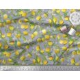 thumbnail image 3 of Soimoi Polyester Crepe Fabric Leaves,Floral & Lemon Vegetable Printed Fabric 1 Yard 42 Inch Wide, 3 of 3