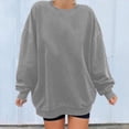 thumbnail image 2 of Penkiiy Chandail pour Femmes Mode Chandail Décontracté à Manches Longues à Col Rond Imprimé pour Femmes Hauts Blouse Gris Vêtements Y2K, 2 of 6