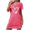 thumbnail image 1 of Rbaofujie Nuisette pour Femmes Nuisette Courte Surdimensionnée pour Femmes Robe Imprimée à Col Rond et Manches Courtes Pyjama Aguichant pour Femmes, 1 of 4
