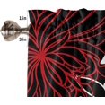 thumbnail image 4 of Dahlia Kitchen Curtains Red Chrysanthemum Valances for Windows, Botanical Prints Curtains & Drapes, Blackout Curtains Rod Pocket Kitchen Curtains and Valances Set Tier Curtains for Bathroom, 4 of 5