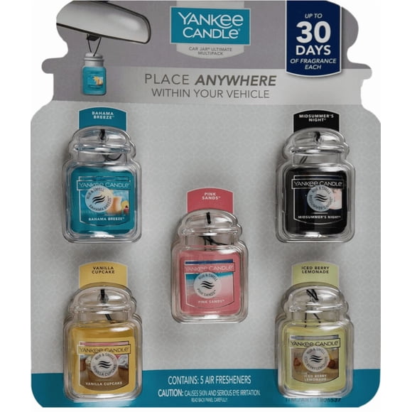 Yankee Candle Car Jar Ultimate Multipack, 5 Air Fresheners