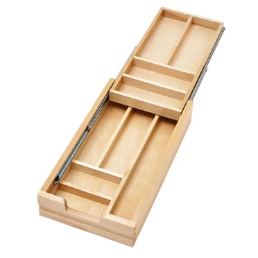 Rev-A-Shelf Maple Two-Tier Cutlery Drawer System w/ BLUM Soft-Close, 4WTCD-15HSC-1