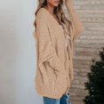 thumbnail image 2 of XZNGL Open Front Cardigan for Women Womens Popcorn Long Sleeve Open Front Pockets Oversized Cardigan Sweater Coats Long Cardigan Sweaters for Women Oversized Cardigan Sweaters for Women, 2 of 5