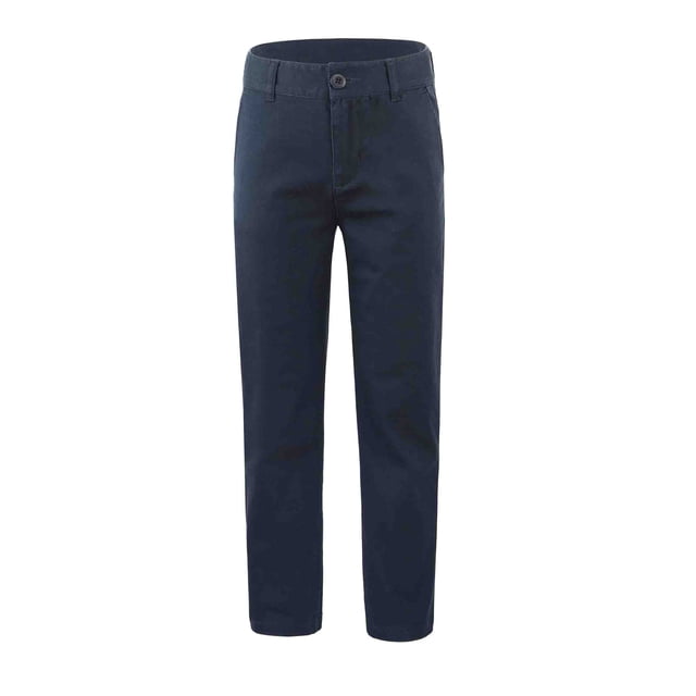 Bienzoe Girl's Cotton Stretchy Adjustable Waist School Uniform Pants Navy 4