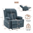 thumbnail image 3 of AKDSteel Manual Recliner Chair with Massage & Heat, 8-Point Vibrating Swivel Rocker with Lumbar Heating for Living Room, 3 of 6
