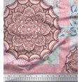thumbnail image 1 of Soimoi Silk Fabric Floral & Mandala Patchwork Printed Craft Fabric by the Yard 42 Inch Wide, 1 of 3