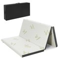 thumbnail image 1 of Gymax Queen 3'' Tri-fold Memory Foam Floor Mattress Topper Portable w/ Carrying Bag, 1 of 10