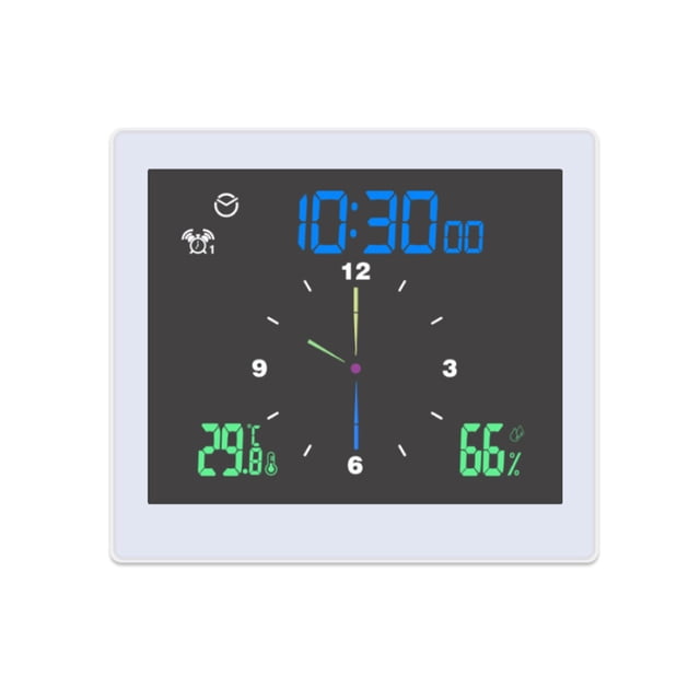 yingyy 1/2/3/5 5 Inch Digital Weather Station Indoor Outdoor Touch Window Electronic Hydrometer Waterproof Double Clock White 1 Pc
