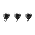 thumbnail image 2 of Wweixi Coat Hooks Easy To Install And Wide Application For Added In Daily Life black(elephant) 3Set, 2 of 6