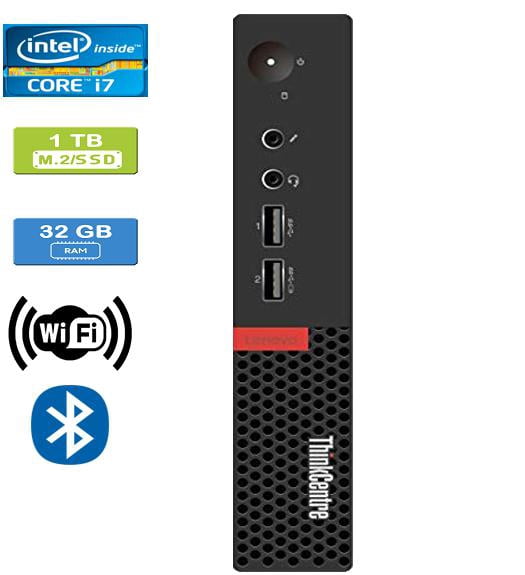 Remis à Neuf : LENOVO M910 TINY Intel Core i7-6700T 2,80 GHz, 32 Go, M.2/1 To SSD, Win 10 Pro
