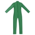thumbnail image 4 of Jizyo Filles Enfants Justaucorps de Gymnastique Ballet Danse à Manches Longues Combinaison Zentai Pleine Longueur Ballerine Vert 5TG, 4 of 5