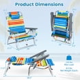 thumbnail image 3 of Costway Beach Chairs Set of 2 Portable Folding Backpack Recliners with 5-Position Backrest, 3 of 8