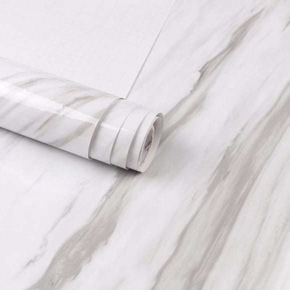 DEBGFS Marble Wall Stick Contact Paper Countertops - Self Adhesive Shelf Drawer Liner - Decorative Waterproof Peel and Stick Easily Removable,Grey