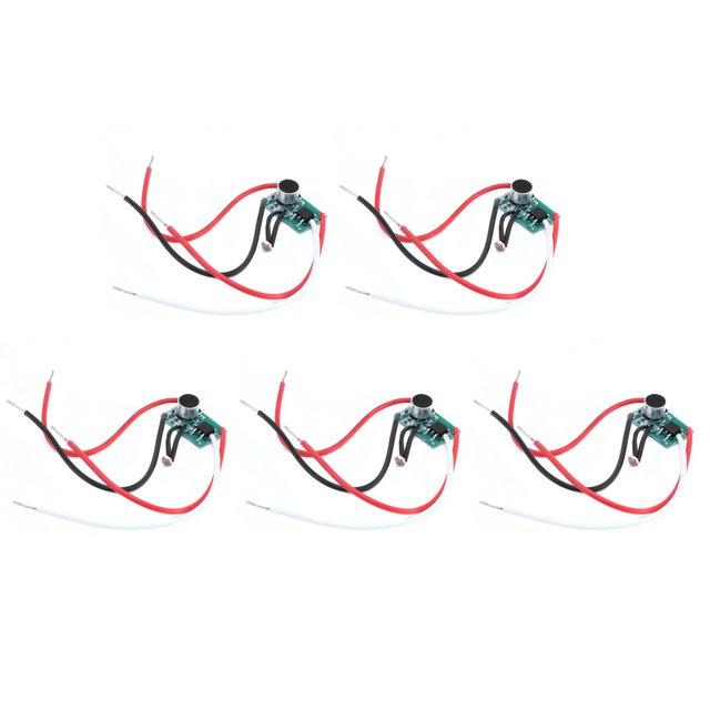 Filfeel 5Pcs Sound Control Switch Module Solar Light Sensor Module Circuit Board DC 3V‑30V,Light Control Switch Module