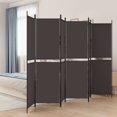 thumbnail image 1 of vidaXL 6-Panel Room Divider Brown 300x200 cm Fabric, 1 of 5