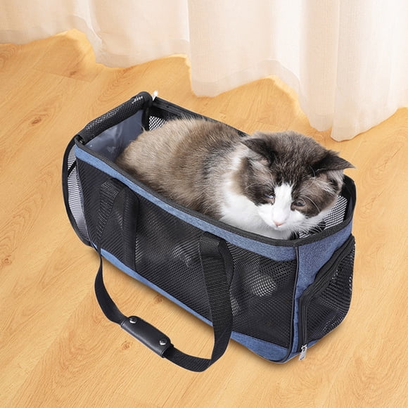 Small Pet Carrier Bag Airline Approved Travel Purse Ventilated Soft Mesh Cat Carrier for Kittens Puppy, Lightweight Shoulder Tote for Hiking Shopping