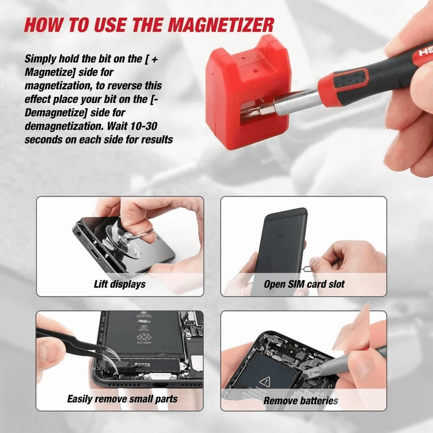 Trousse d’outils de précision Hyper robuste de 78 pièces avec tournevis magnétique, embout de taille Standard, embout en acier CR-V