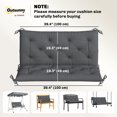 thumbnail image 3 of Outsunny Garden Bench Cushion with Backrest, Non-Slip 2 Seater Soft Pad, 3 of 10