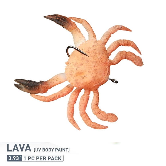 tumgatte Leurre de Crabe à Hameçon Simple Simulation Appât de Pêche en Mer 10cm Hameçon de Crabe Lumineux Promotions