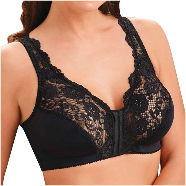 Plus Size Push Up Bra Solid Color Bra Without Steel Ring Push Up Plus Size Mother Lace Underwear