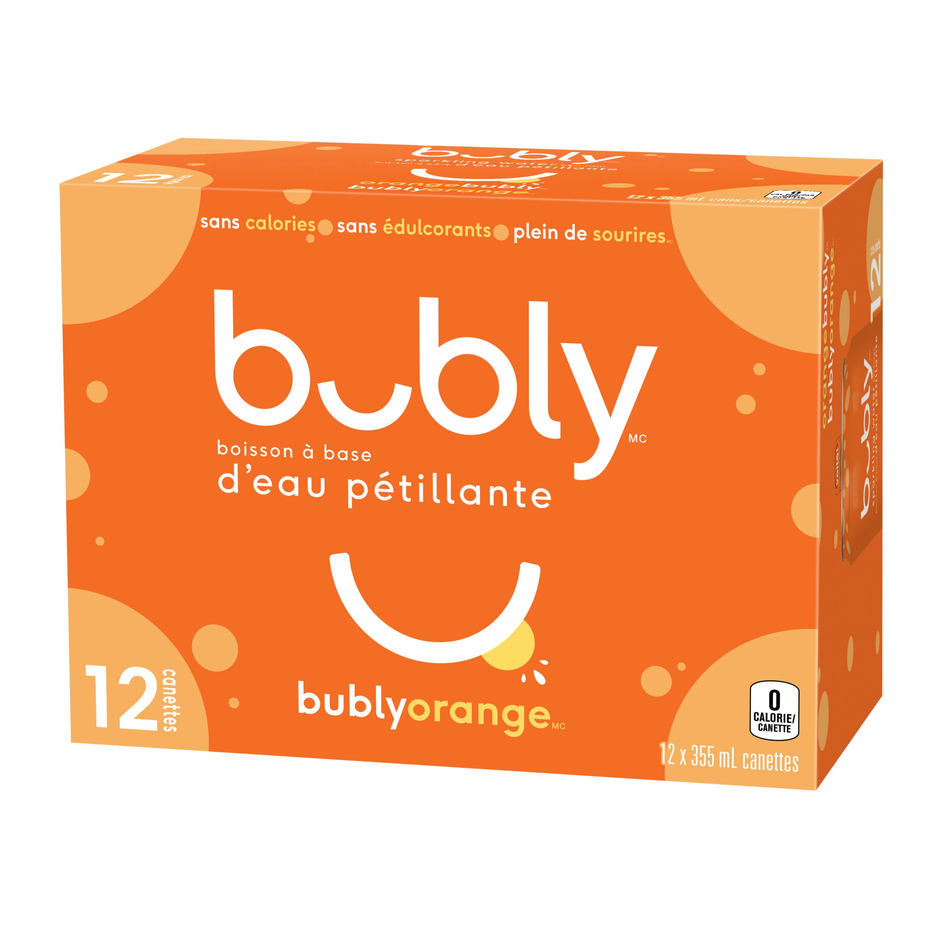 Bubly™ Eau Pétillante Saveur Orange 12 x 355 ml, Canettes