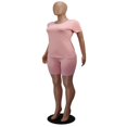 thumbnail image 4 of Femmes Manches Courtes Slim T-shirts Shorts Pantalons Survêtements Sport, 4 of 6