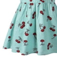 thumbnail image 5 of WEIYLL Robes d'Été Filles Tendance 2025 Lin Cerise Imprimé Sans Manches Gilet Vert Robe Vêtements 5-6 Ans, 5 of 5
