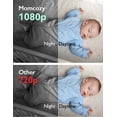 thumbnail image 3 of Momcozy Video Baby Monitor, 1080P 5" HD Baby Monitor with Camera and Audio, Infrared Night Vision, 5000mAh Battery, 2-Way Audio, Wide-angle View Temperature Sensor Lullabies, 3 of 9