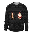 thumbnail image 3 of WILLBEST Mignon Zip Ups Hommes Automne et Hiver Décontracté Tendance Noël Imprimé Chandail à Capuchon à Col Rond, 3 of 3
