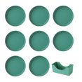 thumbnail image 1 of 8Pcs Lightweight Plastic Plates Unbreakable Reusable Dinner Plates Dishwasher Safe Colorful Plates for Kitchen Everyday Camping Plates, 1 of 8