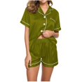 thumbnail image 1 of Besolor Pyjama d'Été pour Femme, Tenue de Nuit Décontractée à Manches Courtes, Chemise Boutonnée avec et Ensembles, Tenue de Détente, Pjs, 1 of 4