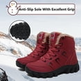thumbnail image 2 of Bottes de Neige pour Hommes Femmes Imperméables Légères Chaussures de Randonnée Hiver Extérieur Chaudes Doublées de Fourrure Bottes de Randonnée, 2 of 6
